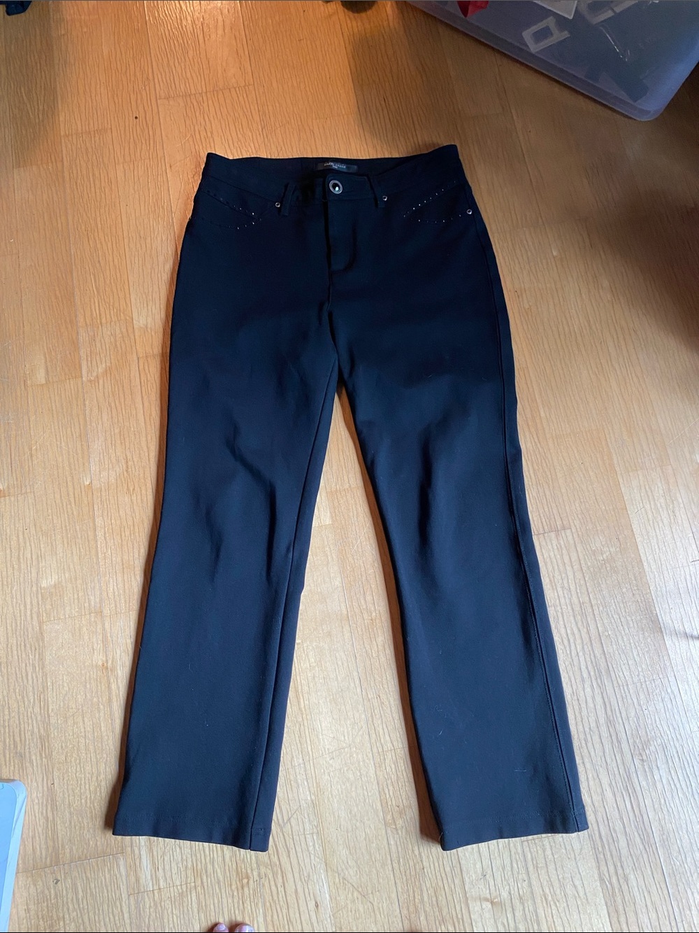 Simon Chang Black Bootcut Stretch Jeans